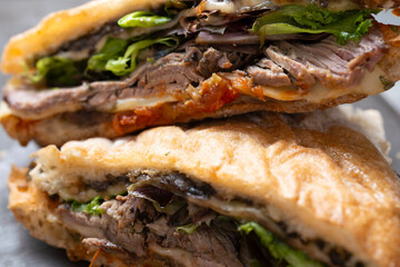 rustic italian roast beef sandwich