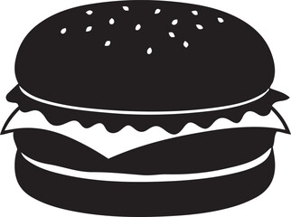 Silhouette Burger Illustration