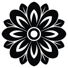 Abstract floral vector illustration featuring a colorful blossom design with delicate petals and leaves, perfect for nature-inspired art or a summer wallpaper pattern