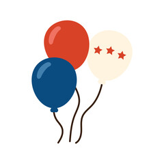 Vector Illustration Of Balloons With United States Accent