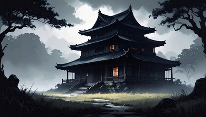 Fototapeta premium spooky house