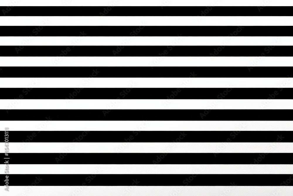 Aufkleber Black and white horizontal striped pattern with bold lines creating a classic optical illusion and modern minimalist design style
