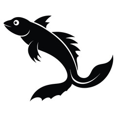Fish Vector Illustration on White Background
