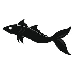 Fish Vector Illustration on White Background