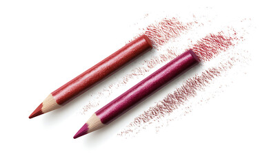 Illustrations of cosmetic products and teenage models in various makeup scenarios, isolated on white background for commercial beauty and skincare concepts.