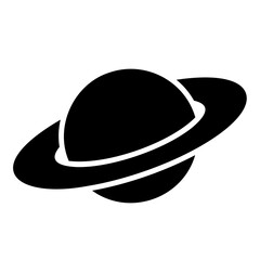Icon of the planet Saturn with rings