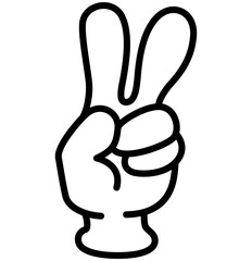 Obraz premium ハンドサイン-ピース