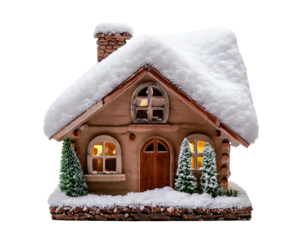 Miniature snow house Isolated on Transparent or White Background