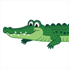 Adorable crocodile cartoon hand drawn vector art. Charming cartoon animal perfect for children products and nursery designs.