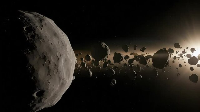 Asteroid Field in Space: A Celestial Dance of Rocks and Dust