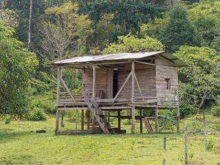Bocas del Toro Panama - typical house in Almirante or Changuinola