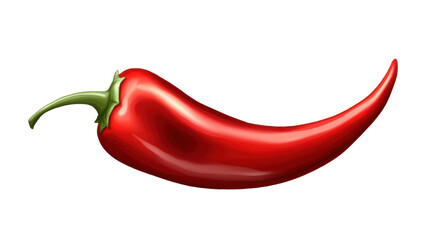 red hot chili pepper isolated on white background