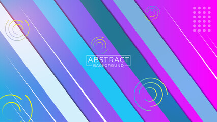 Modern Abstract background vector with diagonal stripes in vibrant colors blue, purple, and pink. backdrop with soft gradient effect.