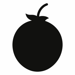 Crenshaw Melon silhouette on white background