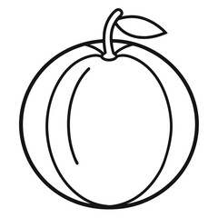 Crenshaw Melon outline on white background