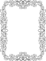 frame with floral ornament
