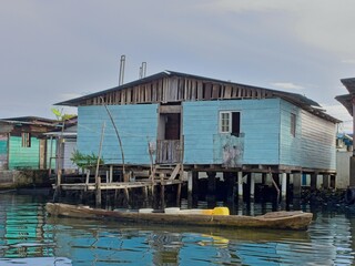 Bocas del Toro Panama - typical house in Almirante