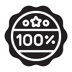 100 percent gradient icon