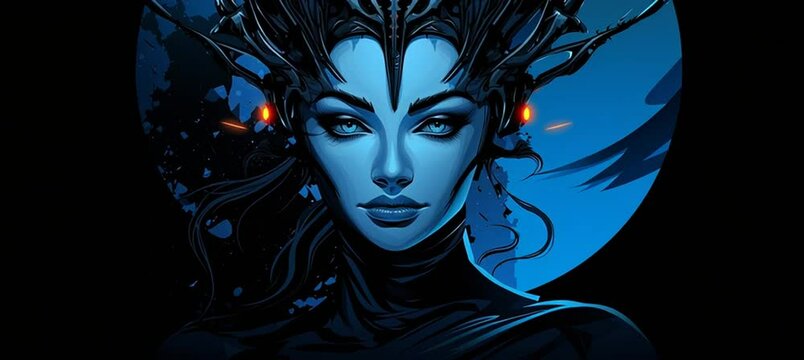 Night Queen vector illustration
