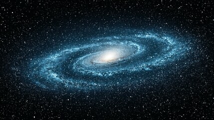 Naklejka premium Spiral galaxy in a vast expanse of space.