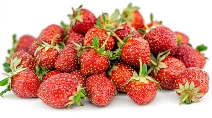 Fresh strawberries pile