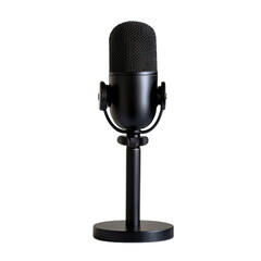 Black microphone with a black cord
