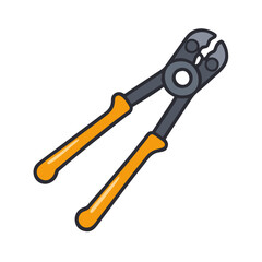 Pliers tool for construction and industry on black background