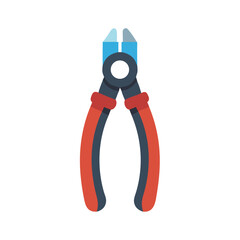 Illustration of wire cutters tool against black background