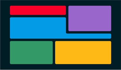 bento grid web design layout template