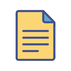 Stylized document icon on black background for content design