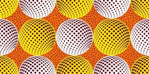 Simple African Tribal Dotted Circle Pattern Seamless with Abstract Ethnic Textile Design. Hand Drawn Fashion Print. Cultural Background. Fabric Vector Illustration. Not Created by AI.