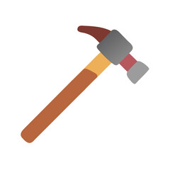 Cartoon hammer on black background for construction related themes