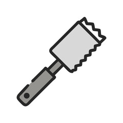 Abstract gray meat tenderizer with black background illustration design