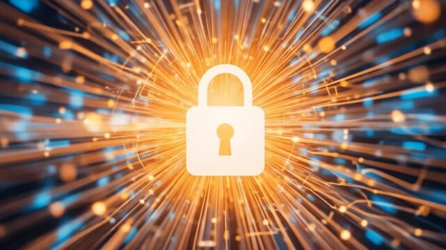 Connected Data Stream Is A Reflection Of Modern Technology Integration With High Security. 4k video