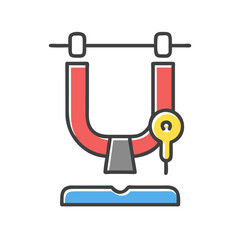 Industrial Measurement Tool Illustration Against a Black Background