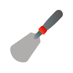 Gray spatula tool floating on black background illustration graphic