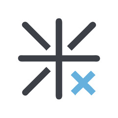 Obraz premium Milk free symbol with crossed light blue x mark