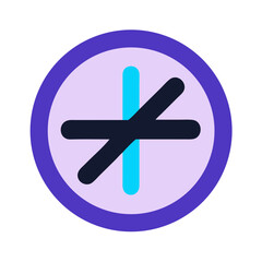Simple plus sign icon with rounded edges in a circle
