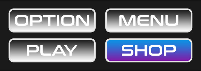 game menu panel user interface