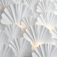 Elegant White Shell Pattern Background   Seamless Texture   High Resolution  Abstract Desi