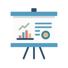 Presentation chart displaying business growth and marketing strategies