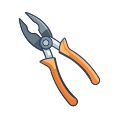 Cartoon image of utility pliers against a black background