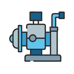 Isolated industrial machine icon in flat design style vector