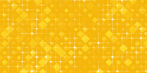 This image features a vibrant yellow abstract tech pattern background. The design consists of a network grid with varying shades of yellow and orange, creating a dynamic and energetic visual effect