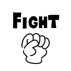 握った手のベクターアイコン ファイト