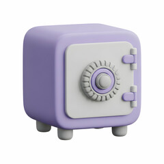 Cute Purple Mini Safe with Dial Lock for Kids and Collectors