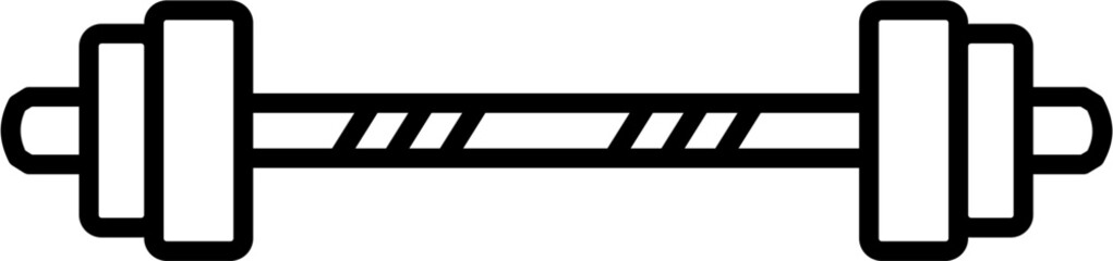Barbell outline icon. Vector barbell icon.