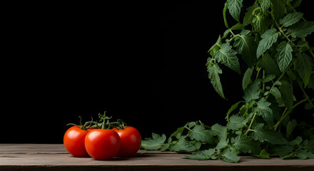 Fresh Tomatoes and Mint Leaves for Healthy Cooking
