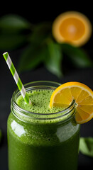 Refreshing Green Lemonade Smoothie with Citrus Flavor
