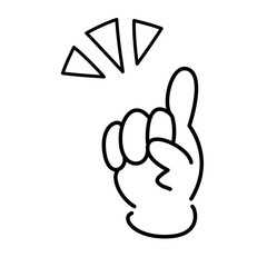 注目を集める指のベクターアイコン